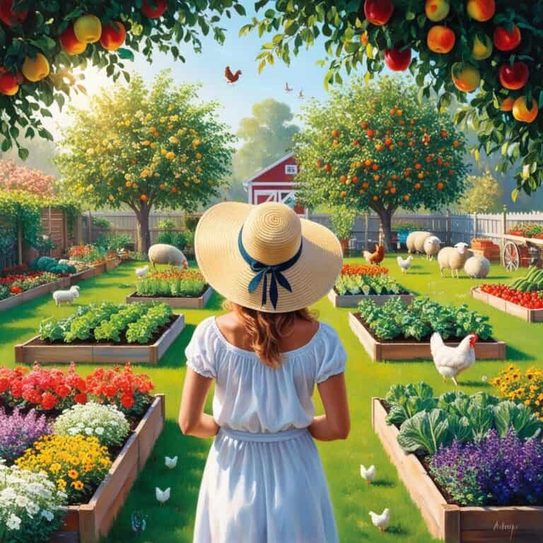 woman looking at her garden